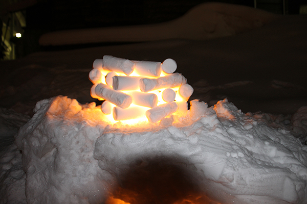 雪あかり　キャンプファイヤー