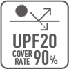 UPF20 カバーレート90%